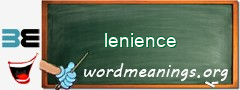 WordMeaning blackboard for lenience